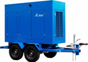 АД-100С-Т400-1РМ26 на прицепе с АВР
